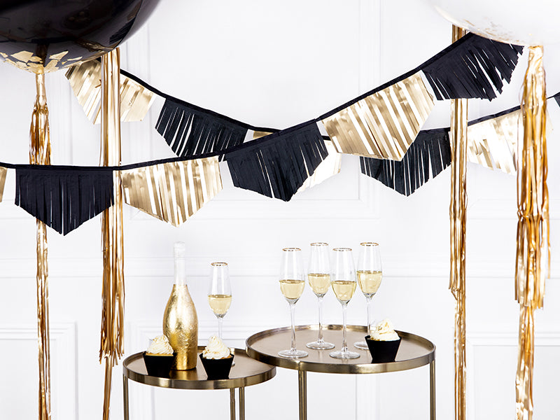 Girlang, Guld/Svart, 3m