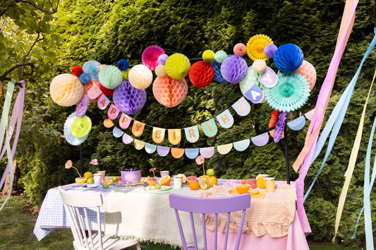Banner, Happy Birthday Färgglad, 2,13m
