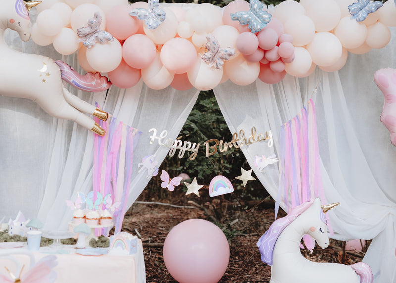 Banner, Happy Birthday Unicorn, 230cm