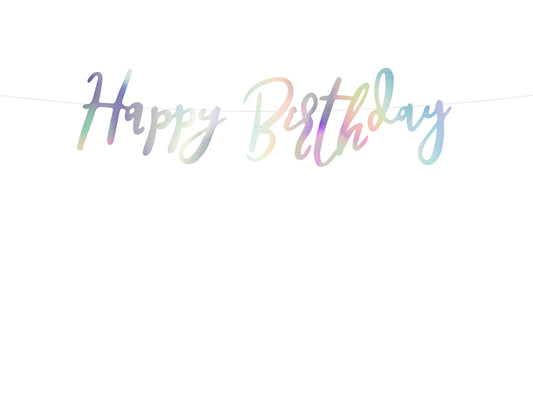 Banner, Happy Birthday, 62cm