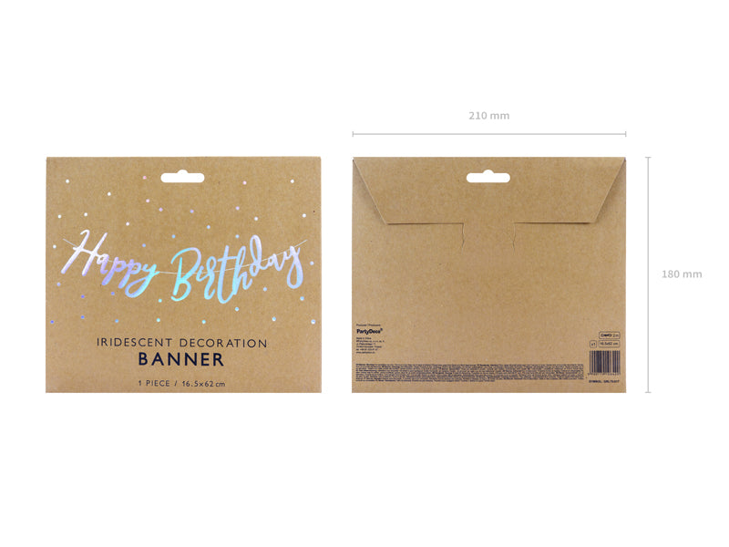Banner, Happy Birthday, 62cm