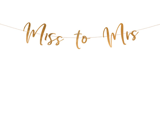Banner, Miss to Mrs, 76cm