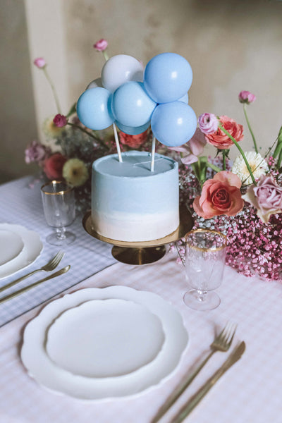 Cake Topper, Ballonger Blå