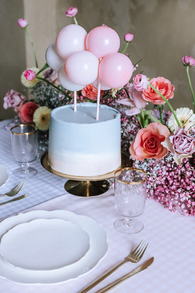 Cake Topper, Ballonger Rosa