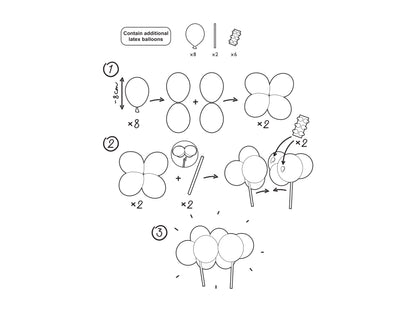 Cake Topper, Ballonger Rosa