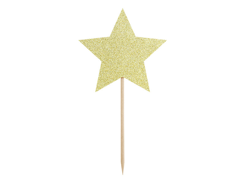 Cake Toppers, Stjärna, 6-pack