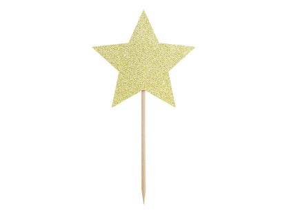 Cake Toppers, Stjärna, 6-pack