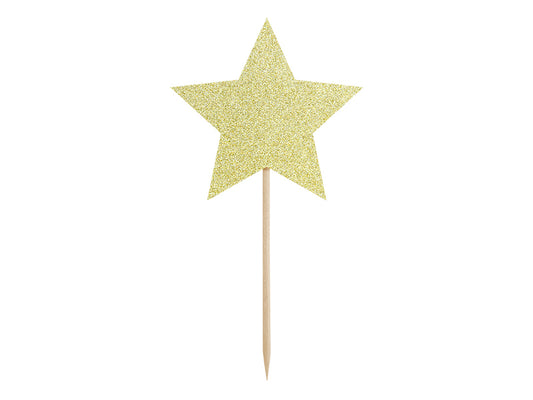 Cake Toppers, Stjärna, 6-pack