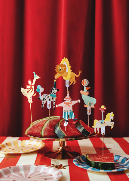 Cake Toppers, Cirkus, 6-pack
