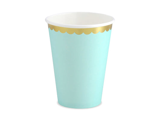 Pappersmugg, Blå, 6-pack