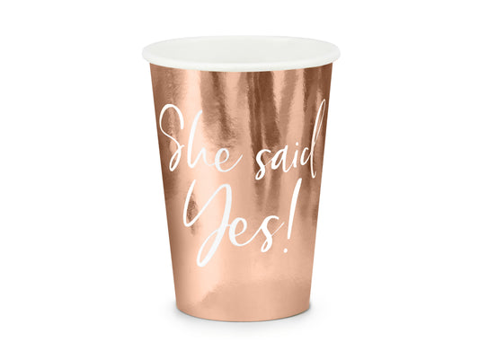 Pappersmugg, She said yes, 6-pack