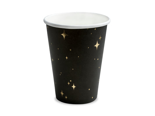 Pappersmugg, Svart Stjärna, 6-pack