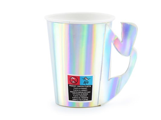 Pappersmugg, Iridescent, 6-pack