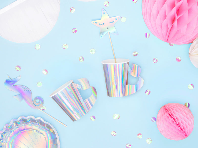 Pappersmugg, Iridescent, 6-pack