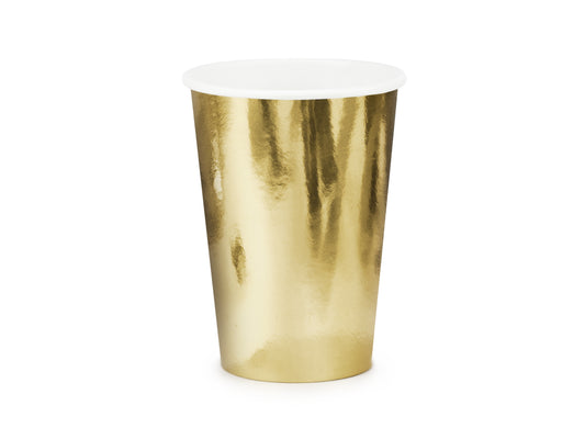 Pappersmugg, Guld, 6-pack