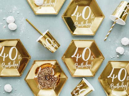 Pappersmugg, 40 år, 6-pack
