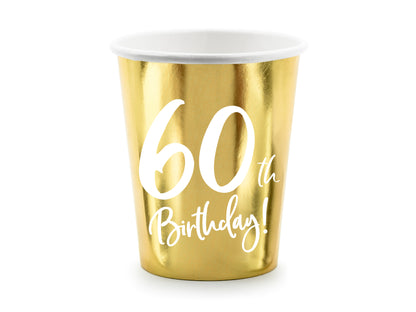 Pappersmugg, 60 år, 6-pack