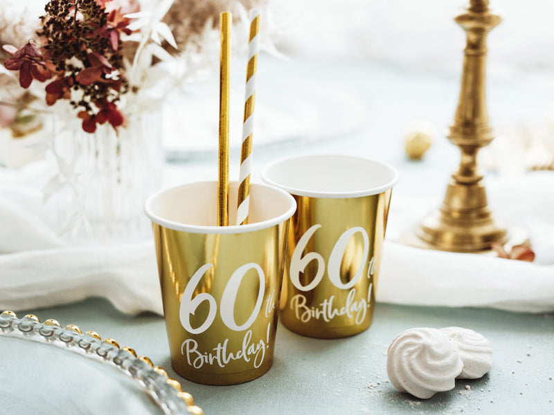 Pappersmugg, 60 år, 6-pack