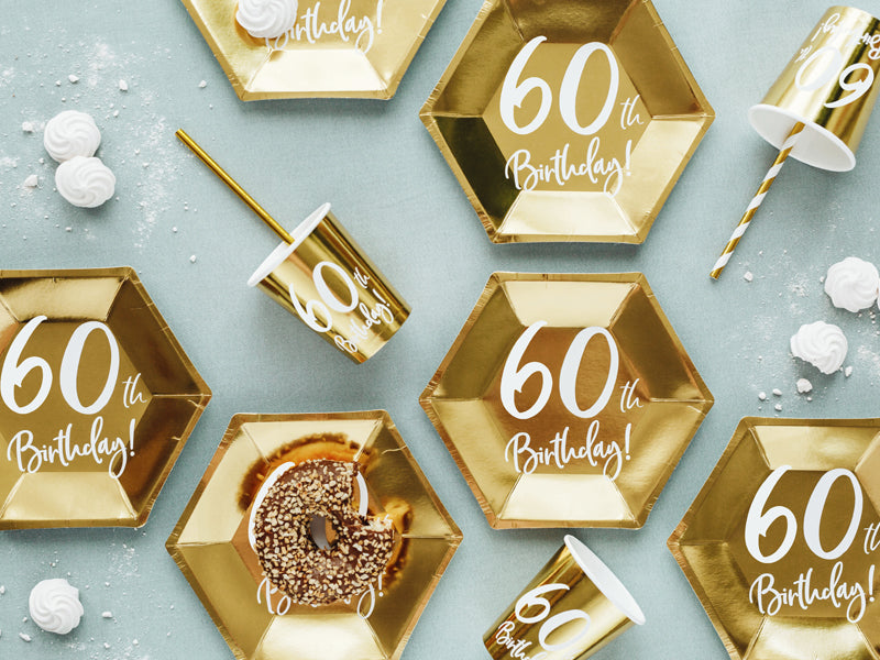 Pappersmugg, 60 år, 6-pack