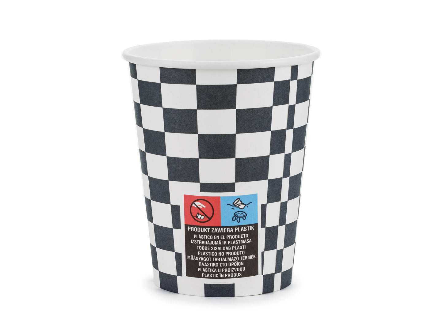 Pappersmugg, Rutigt, 6-pack