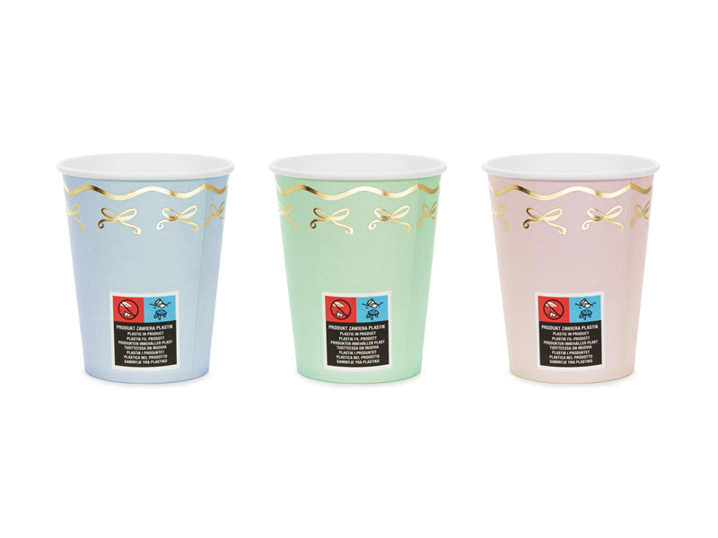 Pappersmugg, Unicorn, 6-pack