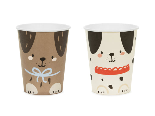 Pappersmugg, Hund, 6-pack