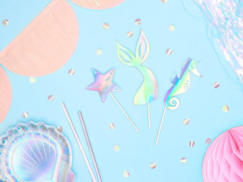 Cake Toppers, Mermaid, 3-pack