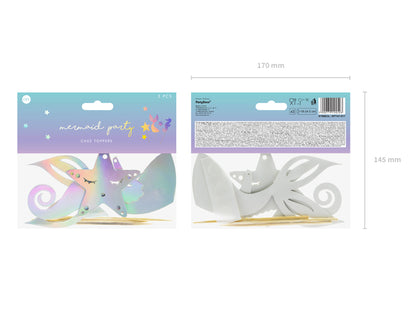 Cake Toppers, Mermaid, 3-pack