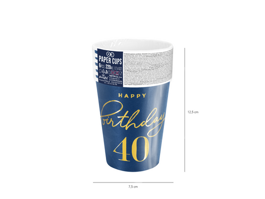 Pappersmugg, 40, 6-pack