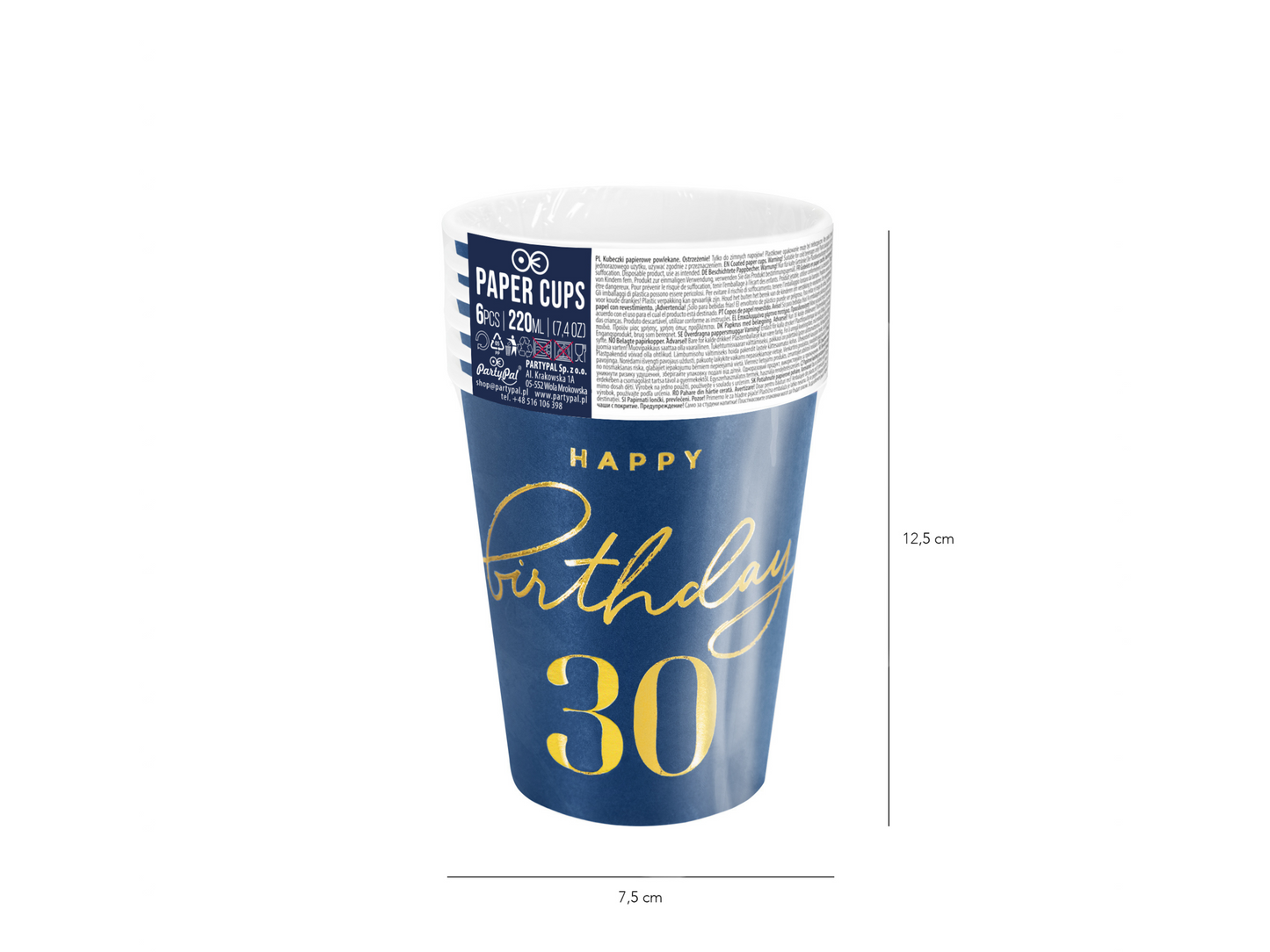 Pappersmugg, 30, 6-pack