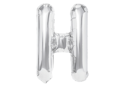 Bokstavsballong, Silver, 40cm