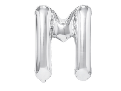 Bokstavsballong, Silver, 40cm