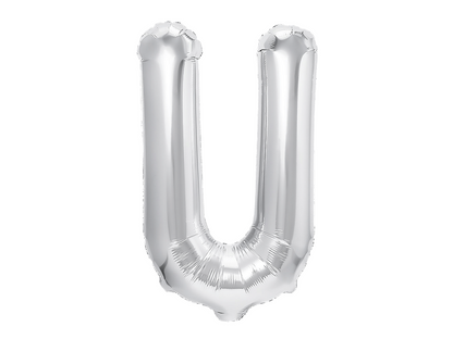 Bokstavsballong, Silver, 40cm