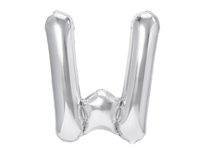 Bokstavsballong, Silver, 40cm