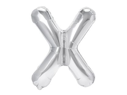 Bokstavsballong, Silver, 40cm