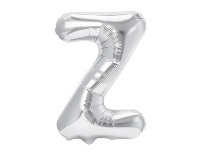 Bokstavsballong, Silver, 40cm