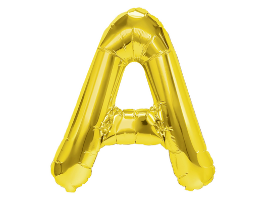 Bokstavsballong, Guld, 40cm
