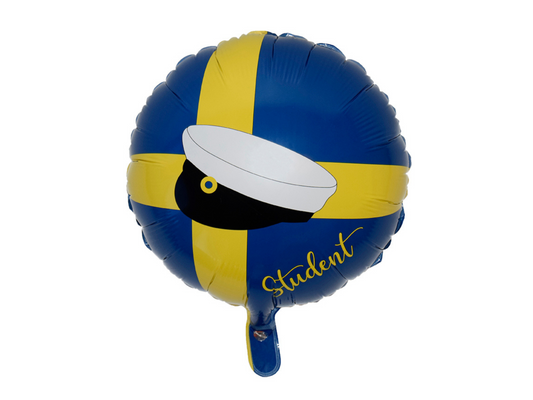 Heliumballong, Studentmössa Sverige, 46cm