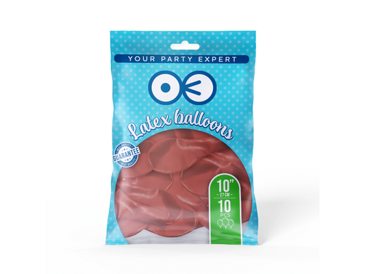 Ballonger, Pastell Laxrosa, 10-pack