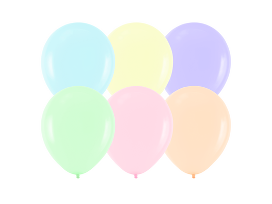 Ballonger, Pastell, 10-pack