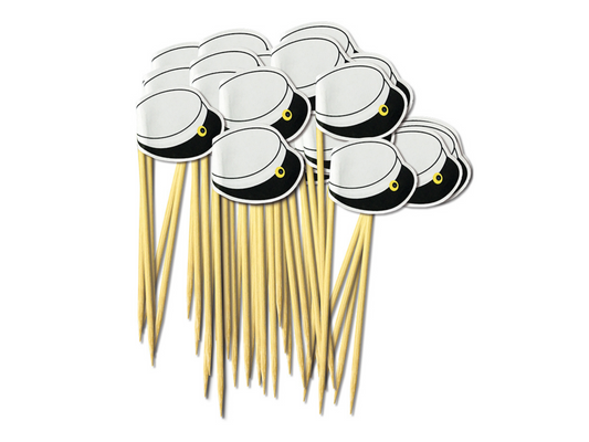 Cocktailflaggor, Studentmössa, 50-pack