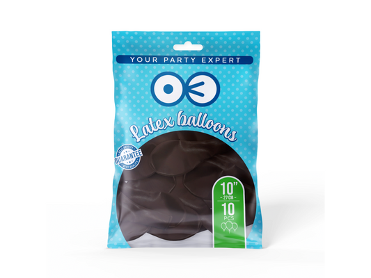 Ballonger, Pastell Choklad, 10-pack