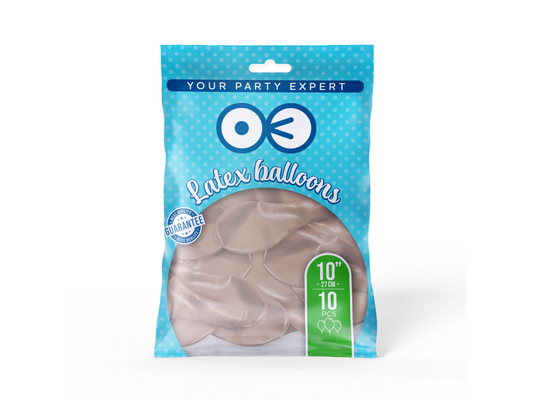 Ballonger, Pastell Latte, 10-pack