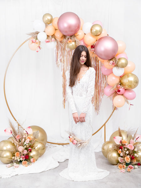 Ballong, Guld Chrome, 60cm