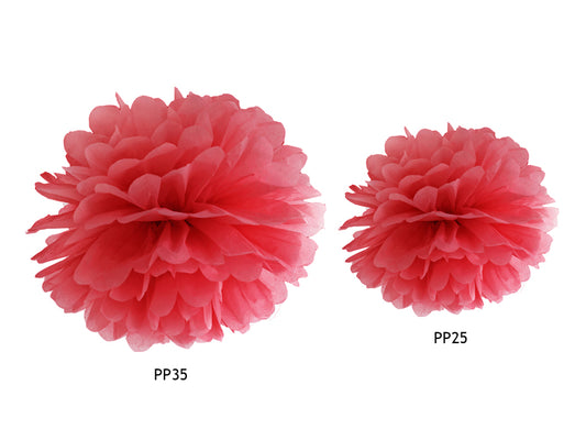 Pompom, Röd, 25cm