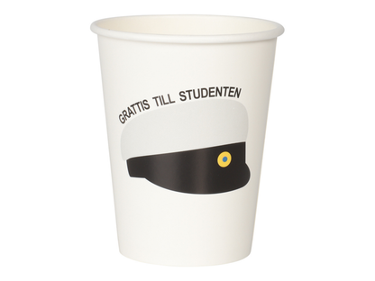 Pappersmugg, Grattis till studenten, 8-pack