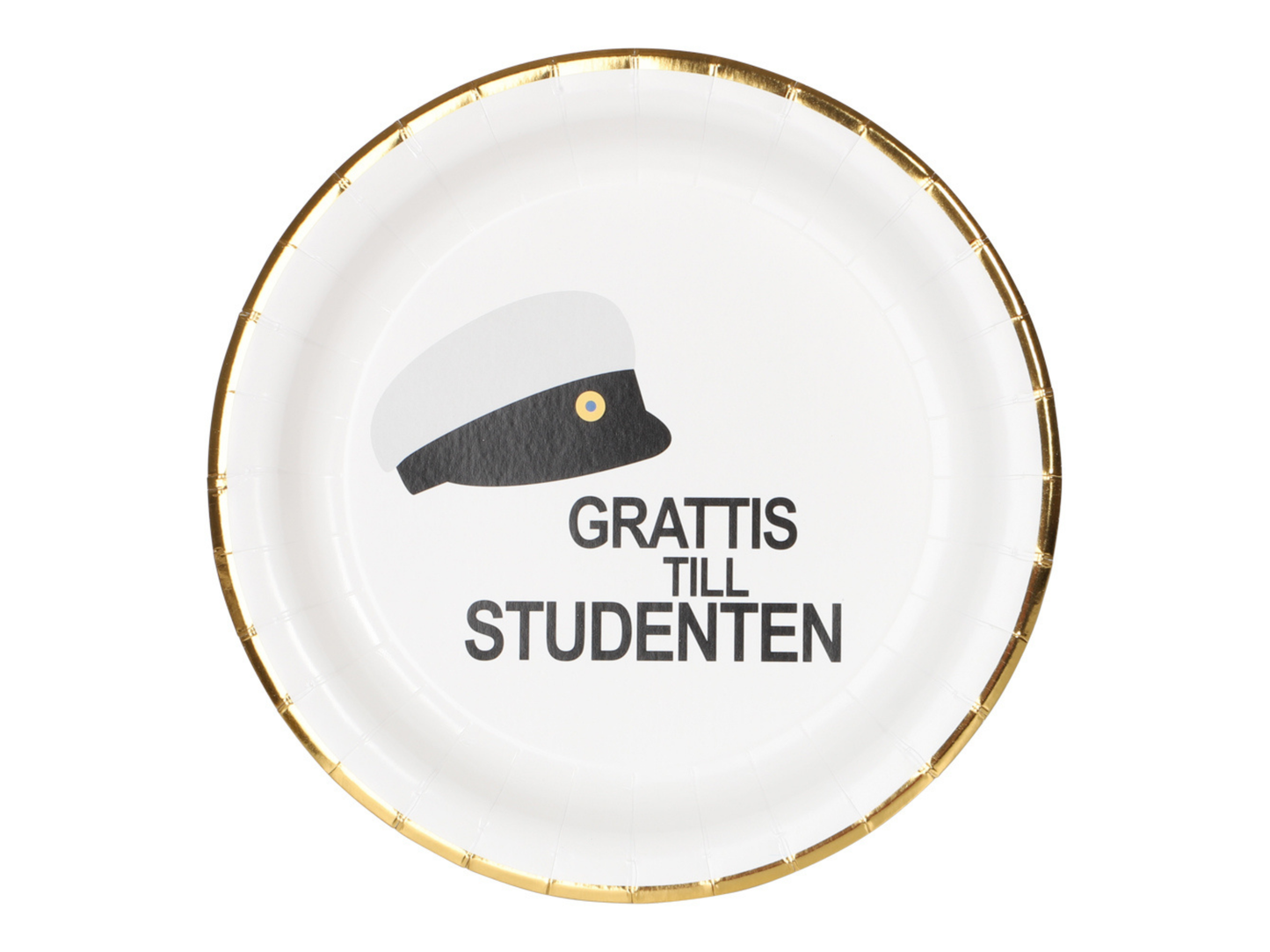 Papperstallrik, Grattis till studenten, 8-pack