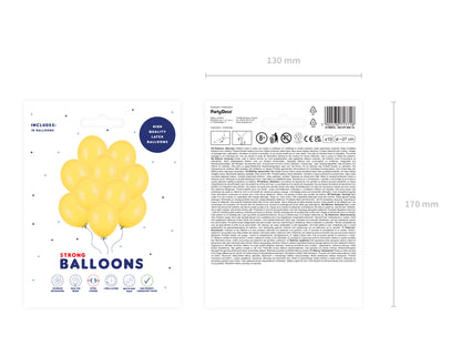 Ballonger, Pastell Yellow, 10-pack
