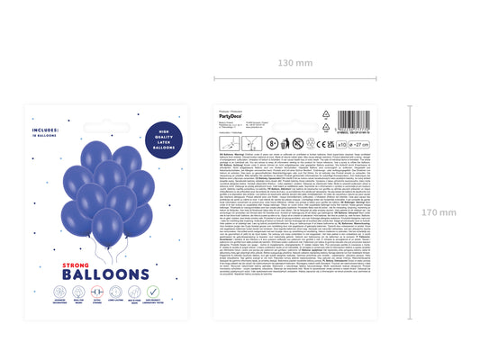 Ballonger, Pastell Royal Blå, 10-pack