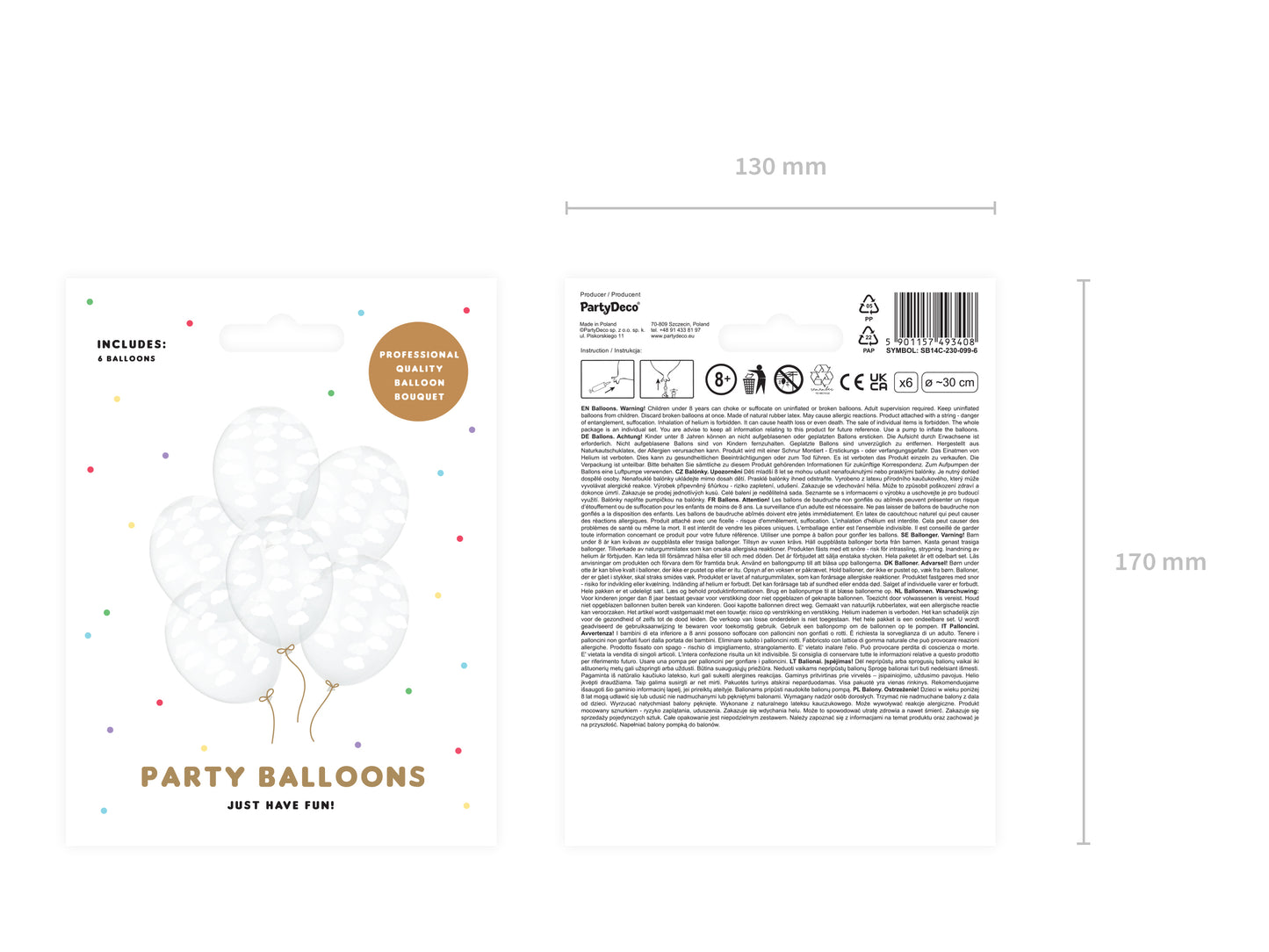 Ballonger, Moln, 6-pack